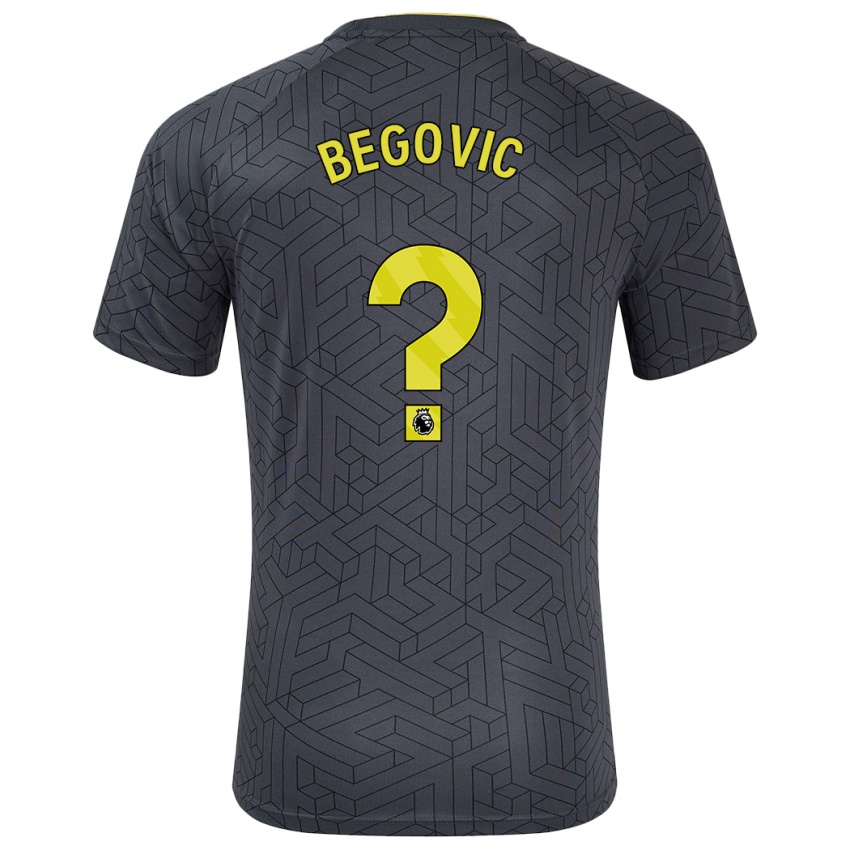 Kinder Asmir Begovic #0 Schwarz Gelb Auswärtstrikot Trikot 2024/25 T-Shirt Österreich