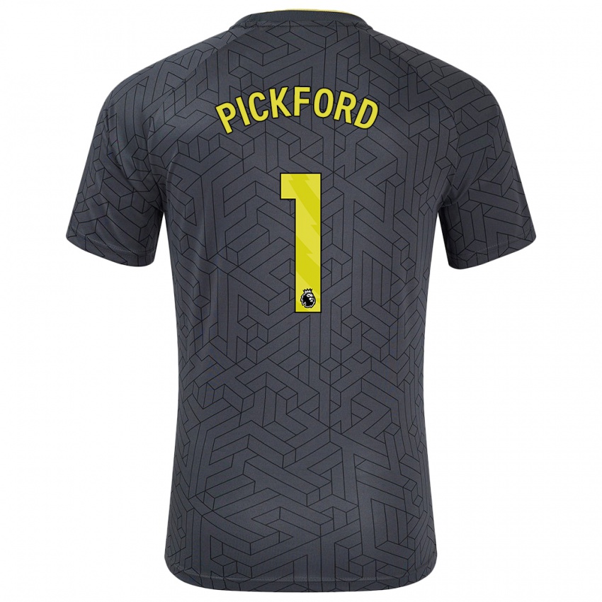 Kinder Pickford #1 Schwarz Gelb Auswärtstrikot Trikot 2024/25 T-Shirt Österreich