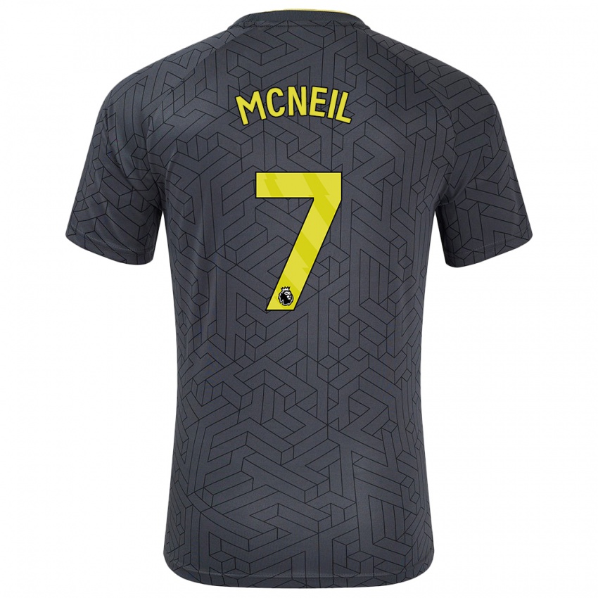 Kinder Dwight Mcneil #7 Schwarz Gelb Auswärtstrikot Trikot 2024/25 T-Shirt Österreich