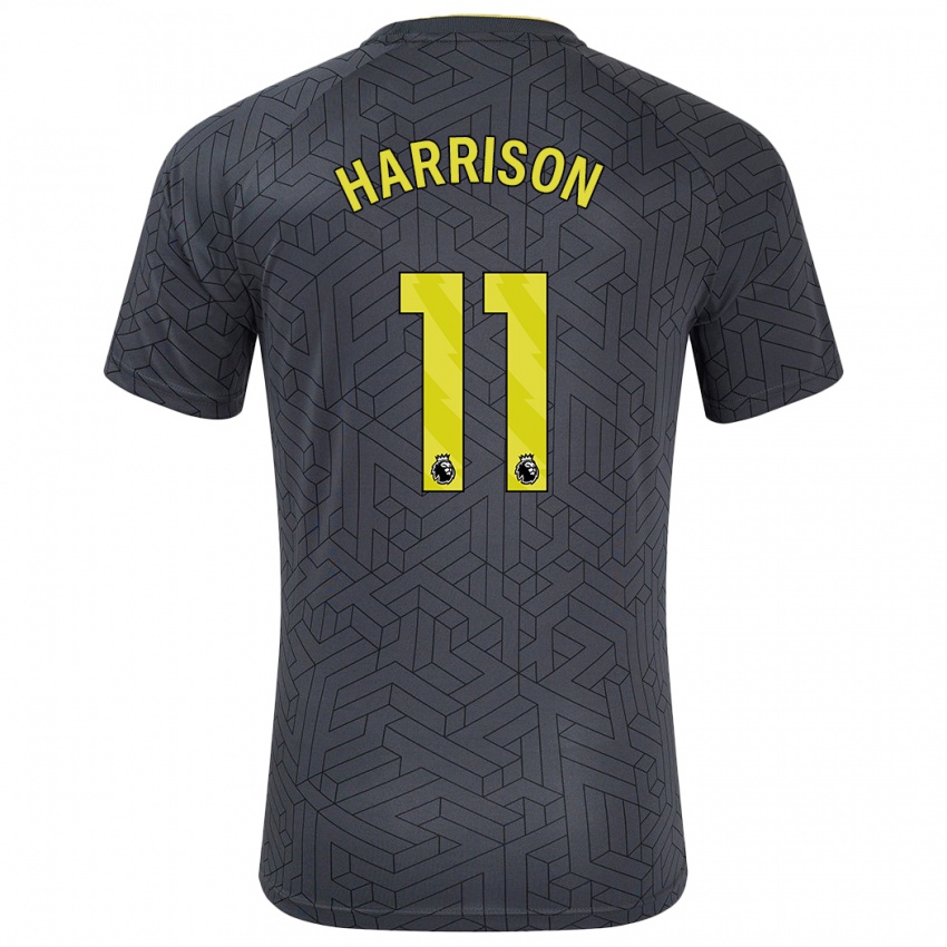 Kinder Jack Harrison #11 Schwarz Gelb Auswärtstrikot Trikot 2024/25 T-Shirt Österreich