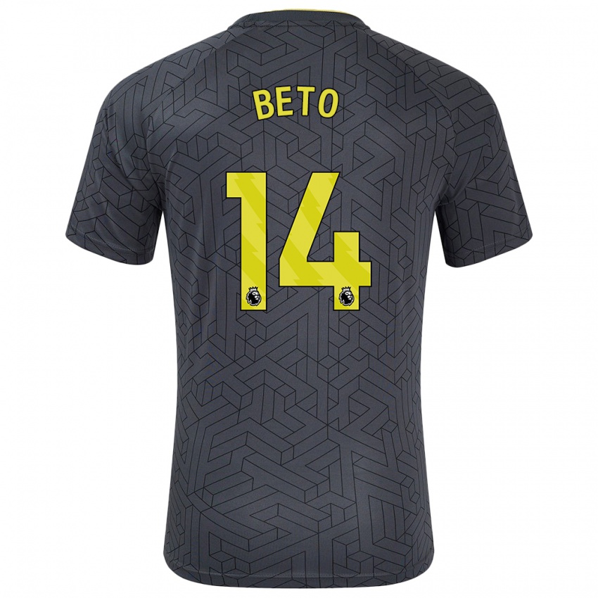 Kinder Beto #14 Schwarz Gelb Auswärtstrikot Trikot 2024/25 T-Shirt Österreich