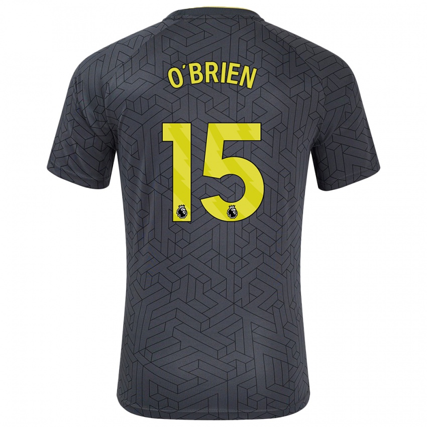 Kinder Jake O'brien #15 Schwarz Gelb Auswärtstrikot Trikot 2024/25 T-Shirt Österreich