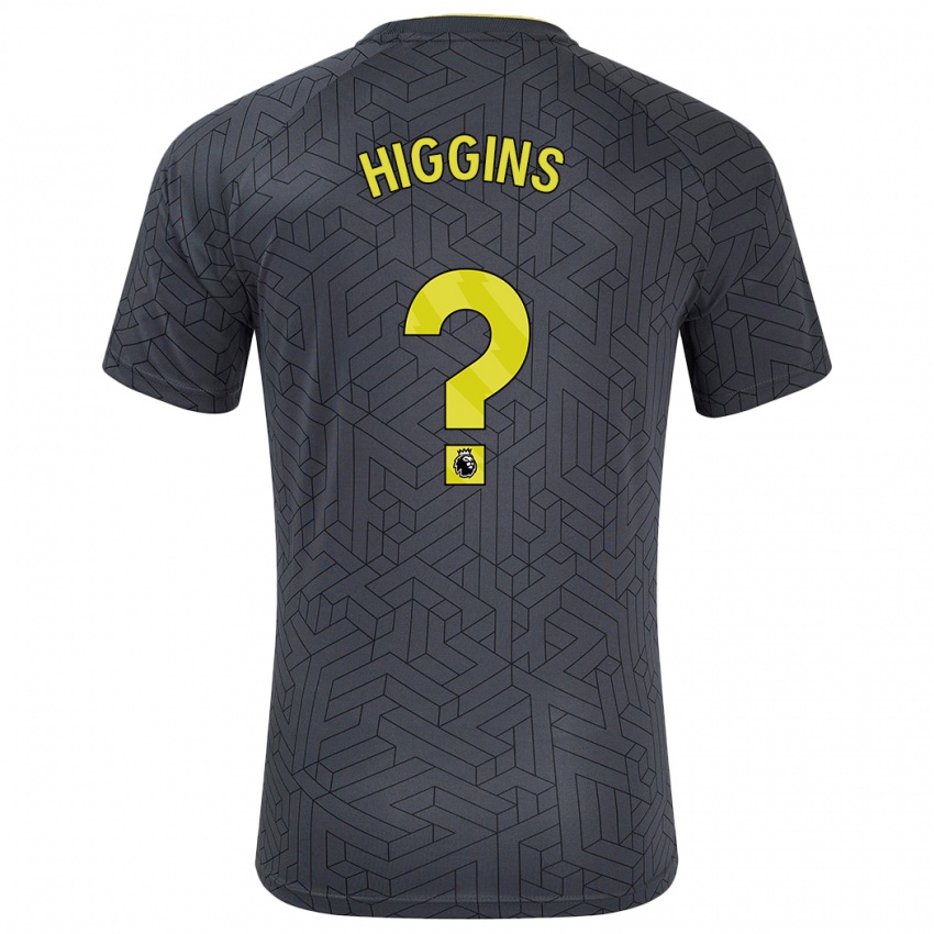 Kinder Liam Higgins #0 Schwarz Gelb Auswärtstrikot Trikot 2024/25 T-Shirt Österreich