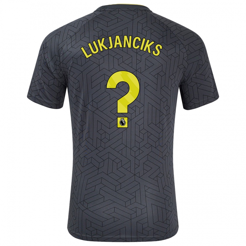 Kinder Douglass Lukjanciks #0 Schwarz Gelb Auswärtstrikot Trikot 2024/25 T-Shirt Österreich