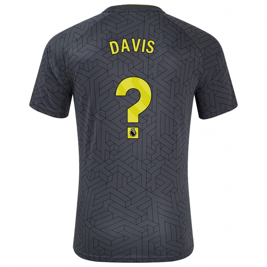 Kinder Luca Davis #0 Schwarz Gelb Auswärtstrikot Trikot 2024/25 T-Shirt Österreich