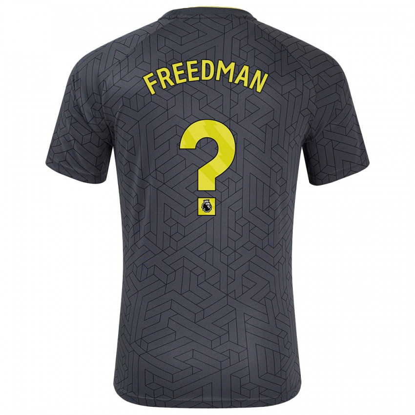 Kinder Freddie Freedman #0 Schwarz Gelb Auswärtstrikot Trikot 2024/25 T-Shirt Österreich