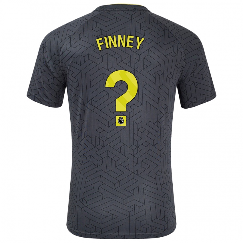 Kinder George Finney #0 Schwarz Gelb Auswärtstrikot Trikot 2024/25 T-Shirt Österreich