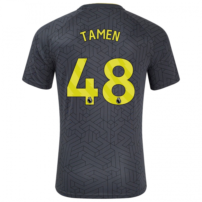 Kinder William Tamen #48 Schwarz Gelb Auswärtstrikot Trikot 2024/25 T-Shirt Österreich