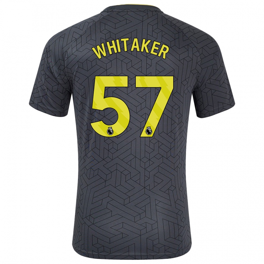 Kinder Charlie Whitaker #57 Schwarz Gelb Auswärtstrikot Trikot 2024/25 T-Shirt Österreich