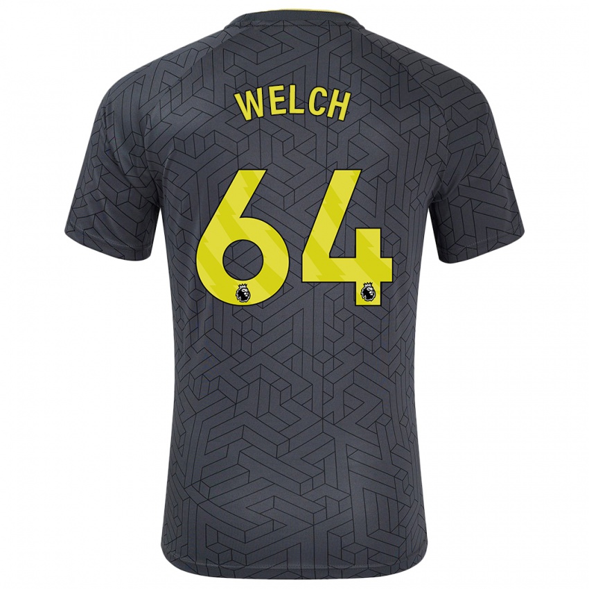 Kinder Reece Welch #64 Schwarz Gelb Auswärtstrikot Trikot 2024/25 T-Shirt Österreich