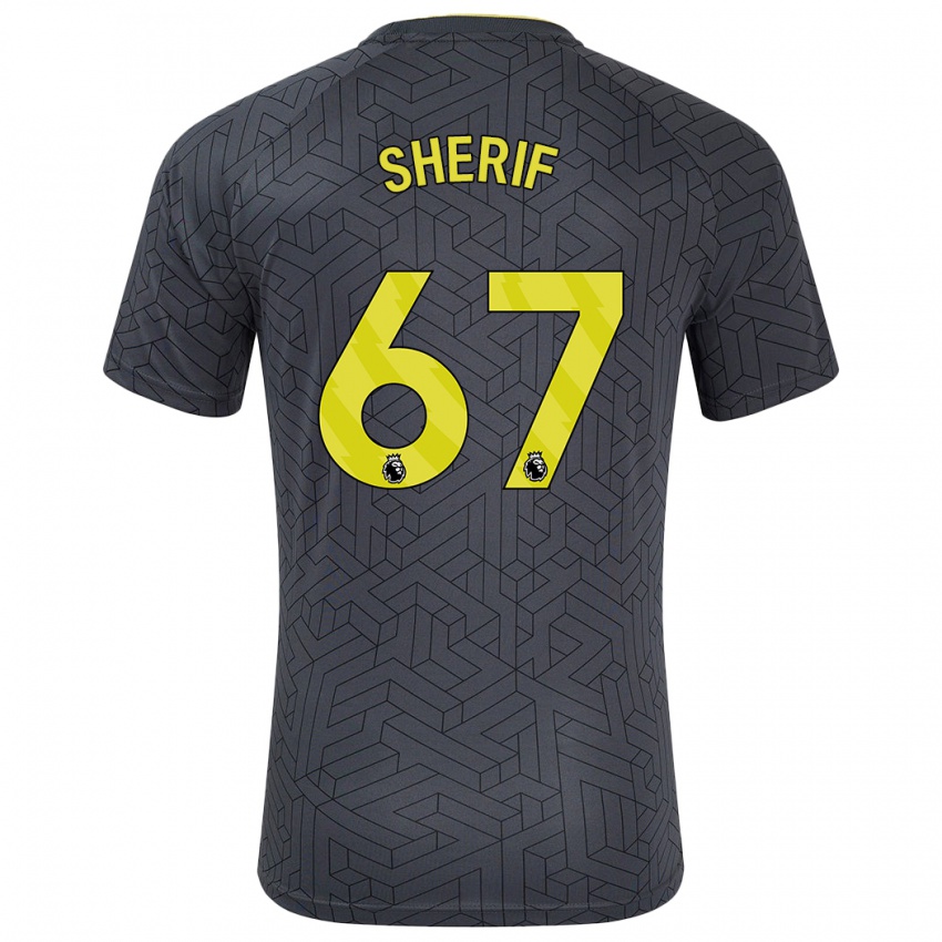 Kinder Martin Sherif #67 Schwarz Gelb Auswärtstrikot Trikot 2024/25 T-Shirt Österreich