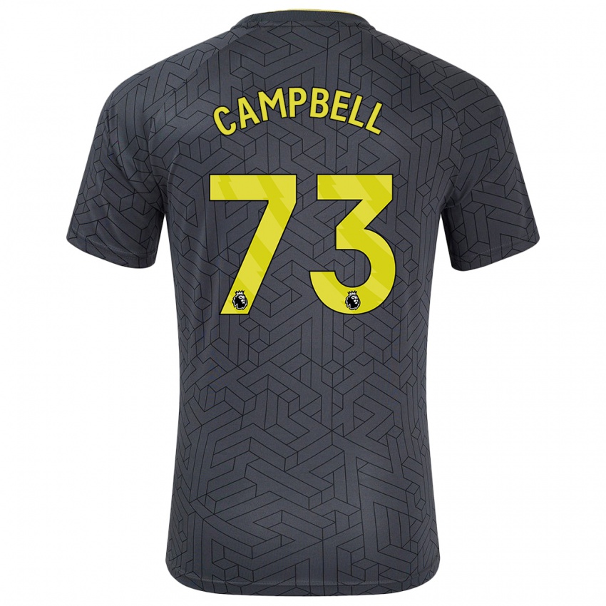 Kinder Elijah Campbell #73 Schwarz Gelb Auswärtstrikot Trikot 2024/25 T-Shirt Österreich