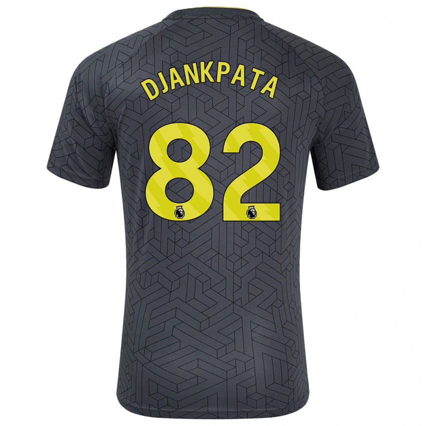 Kinder Halid Djankpata #82 Schwarz Gelb Auswärtstrikot Trikot 2024/25 T-Shirt Österreich