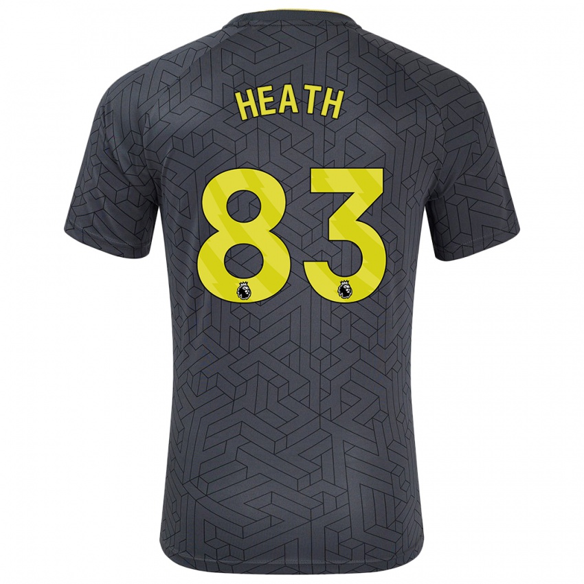 Kinder Isaac Heath #83 Schwarz Gelb Auswärtstrikot Trikot 2024/25 T-Shirt Österreich