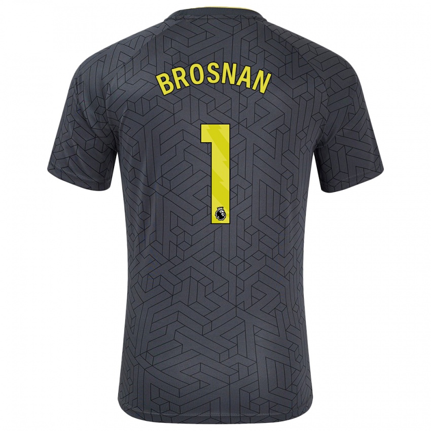 Kinder Courtney Brosnan #1 Schwarz Gelb Auswärtstrikot Trikot 2024/25 T-Shirt Österreich