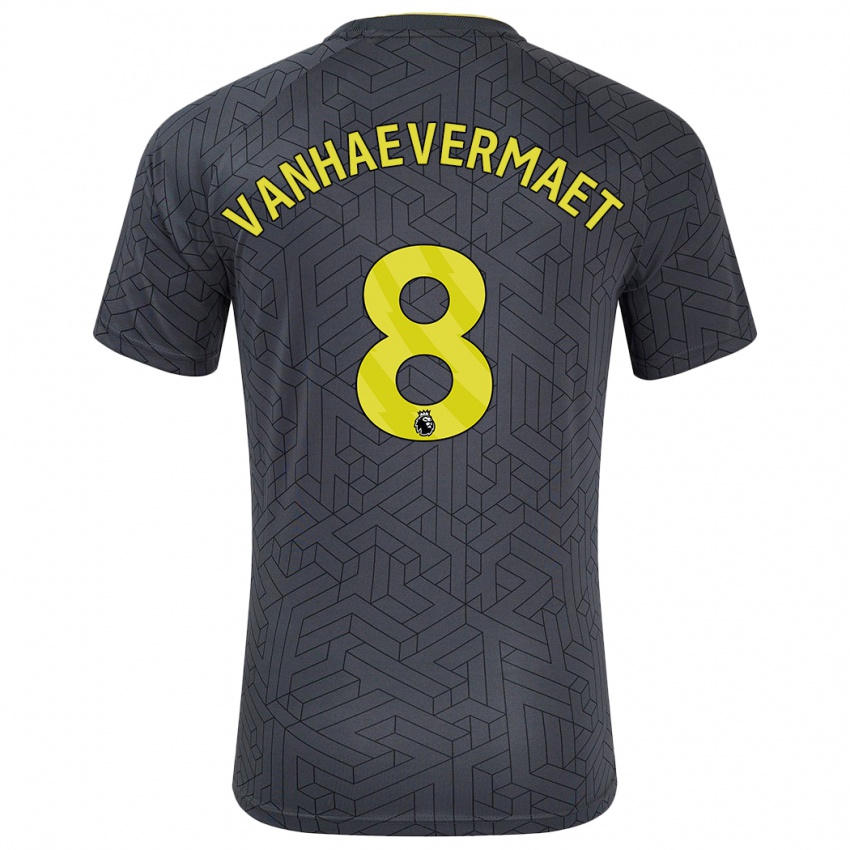 Kinder Justine Vanhaevermaet #8 Schwarz Gelb Auswärtstrikot Trikot 2024/25 T-Shirt Österreich