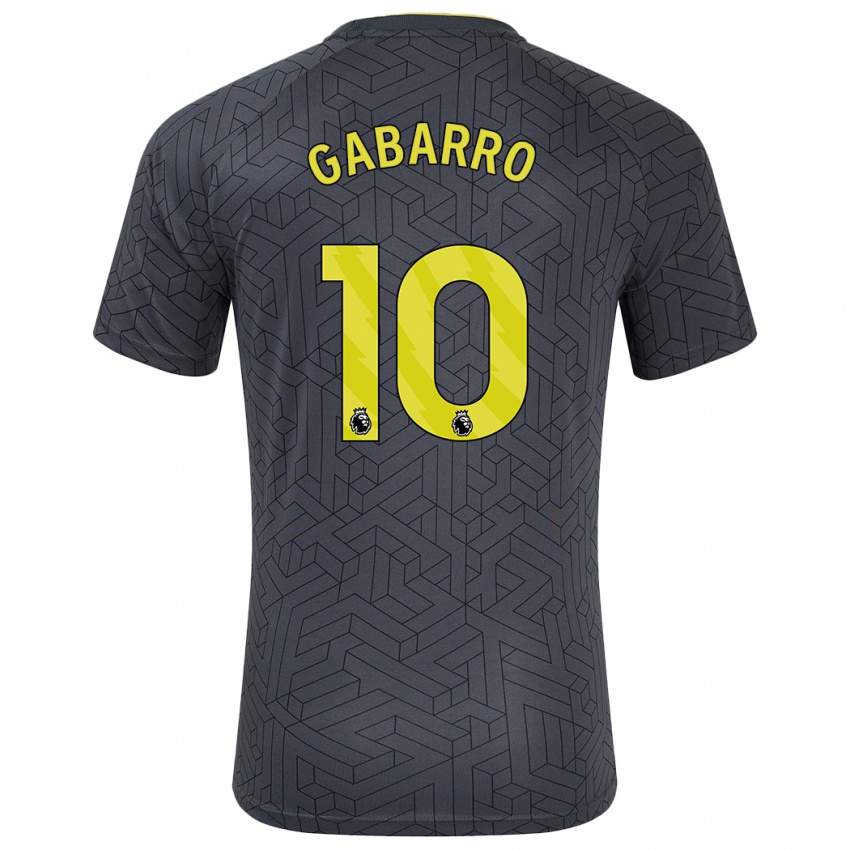 Kinder Inma Gabarro #10 Schwarz Gelb Auswärtstrikot Trikot 2024/25 T-Shirt Österreich