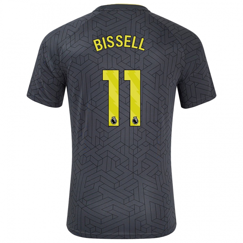 Kinder Emma Bissell #11 Schwarz Gelb Auswärtstrikot Trikot 2024/25 T-Shirt Österreich