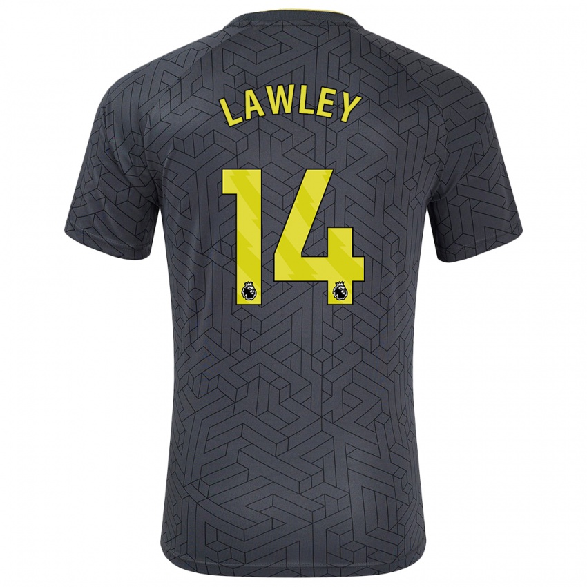 Kinder Melissa Lawley #14 Schwarz Gelb Auswärtstrikot Trikot 2024/25 T-Shirt Österreich