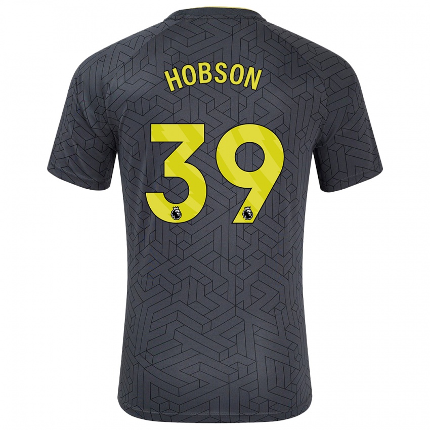 Kinder Issy Hobson #39 Schwarz Gelb Auswärtstrikot Trikot 2024/25 T-Shirt Österreich