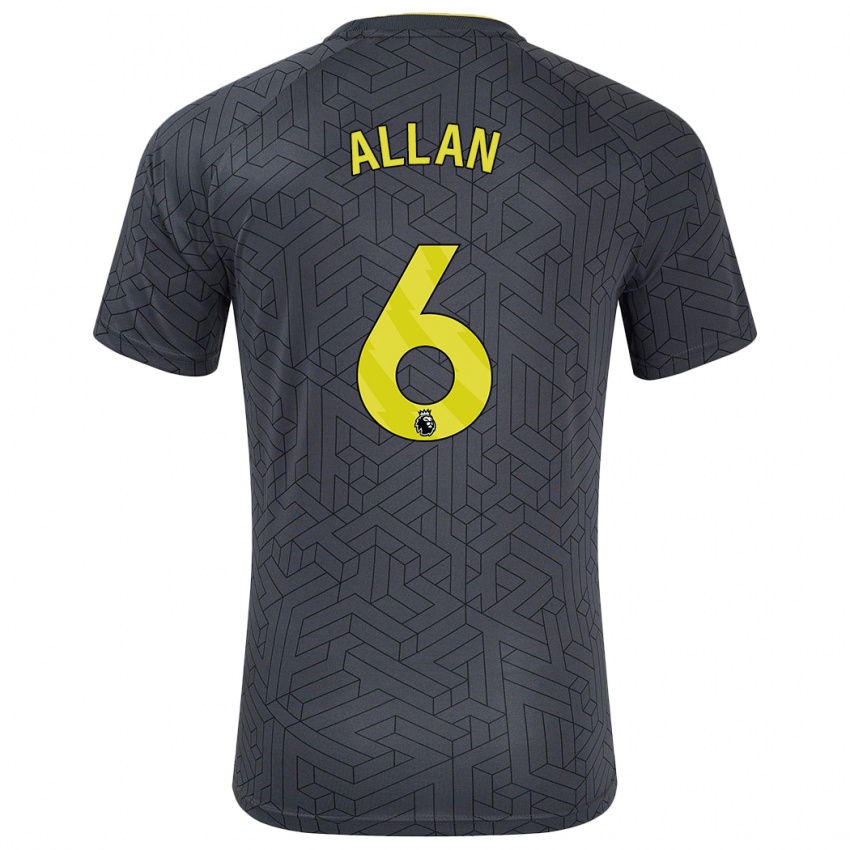 Kinder Allan #6 Schwarz Gelb Auswärtstrikot Trikot 2024/25 T-Shirt Österreich