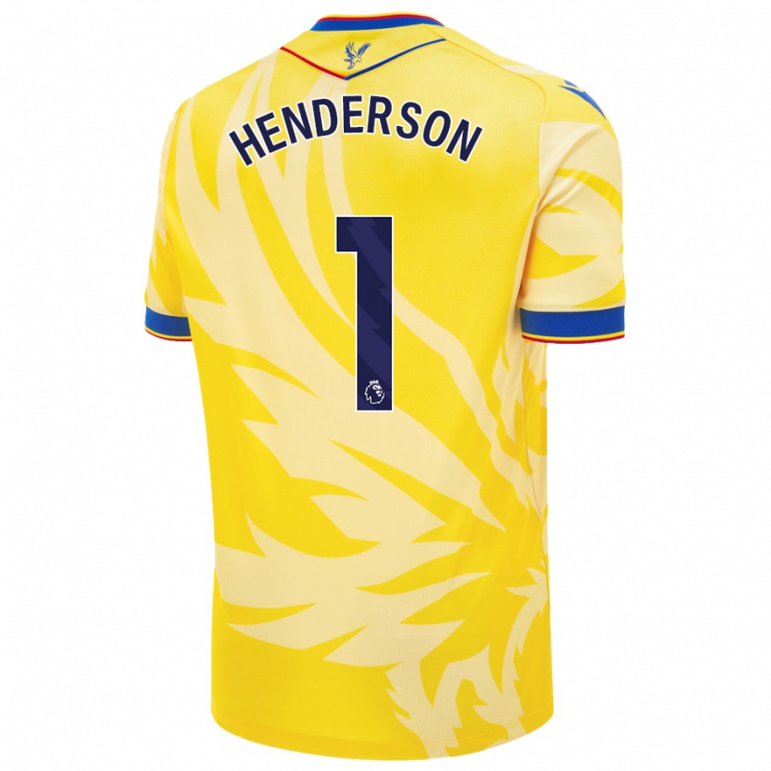 Kinder Dean Henderson #1 Gelb Auswärtstrikot Trikot 2024/25 T-Shirt Österreich