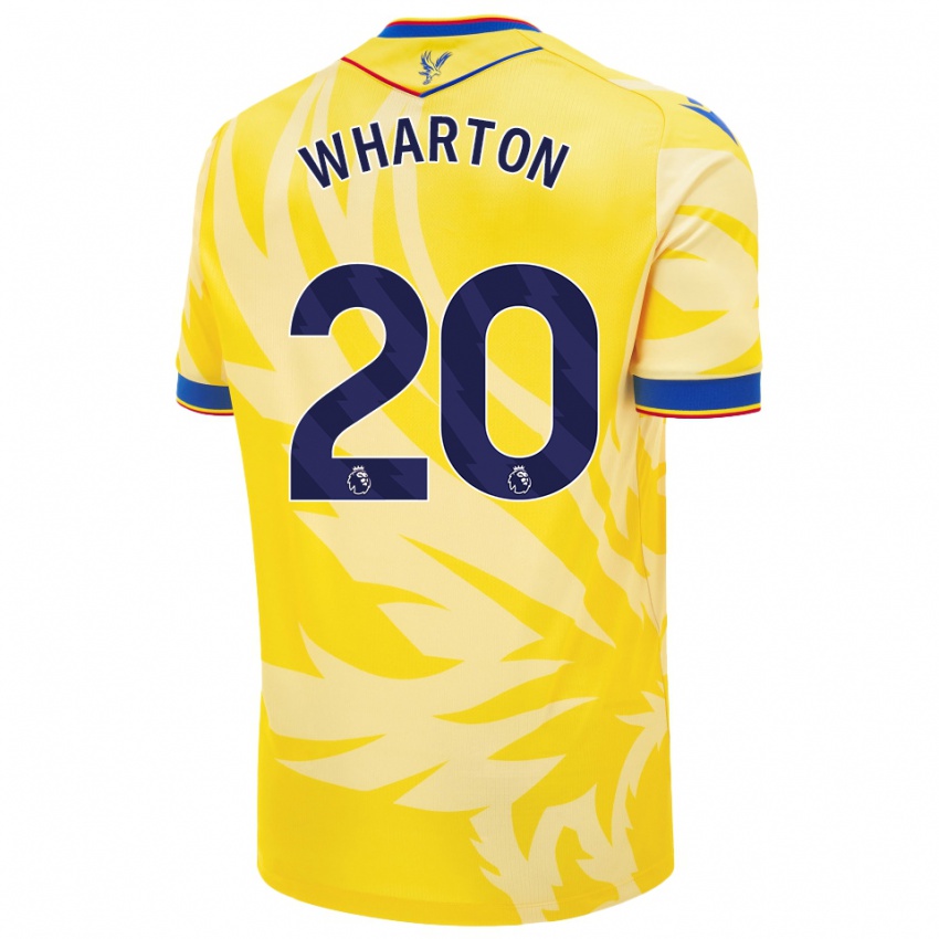 Kinder Adam Wharton #20 Gelb Auswärtstrikot Trikot 2024/25 T-Shirt Österreich