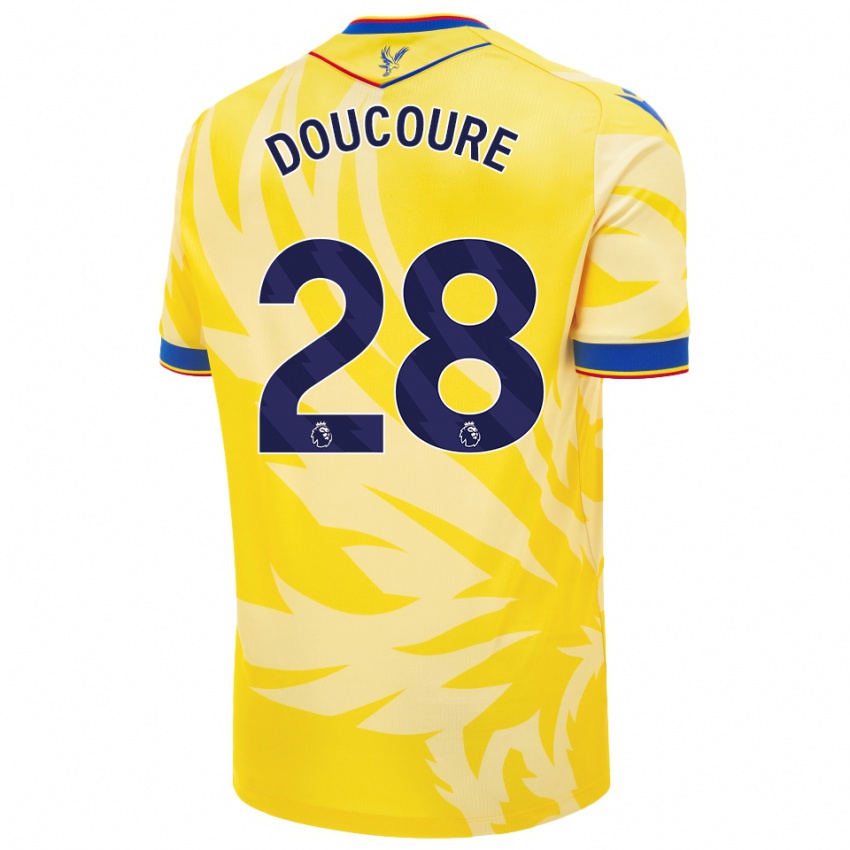 Kinder Cheick Doucouré #28 Gelb Auswärtstrikot Trikot 2024/25 T-Shirt Österreich