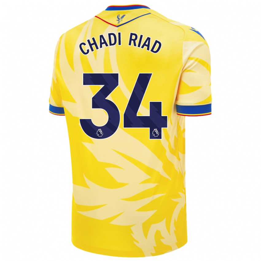 Kinder Chadi Riad #34 Gelb Auswärtstrikot Trikot 2024/25 T-Shirt Österreich