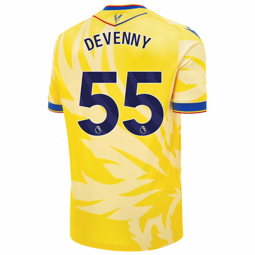 Kinder Justin Devenny #55 Gelb Auswärtstrikot Trikot 2024/25 T-Shirt Österreich