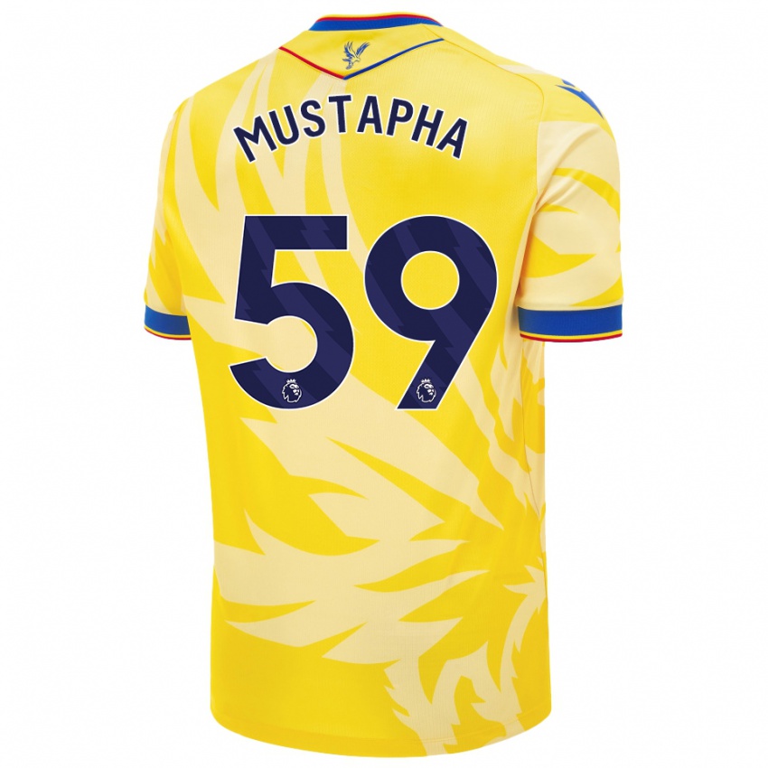 Kinder Hindolo Mustapha #59 Gelb Auswärtstrikot Trikot 2024/25 T-Shirt Österreich