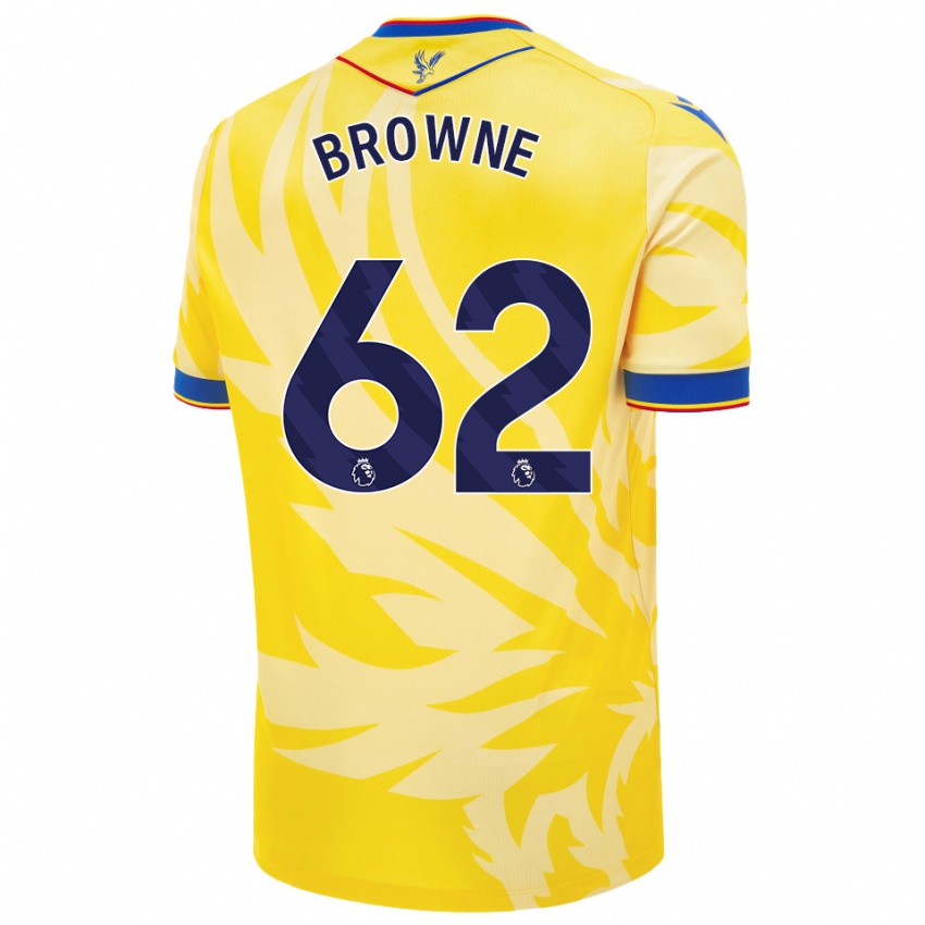 Kinder Luke Browne #62 Gelb Auswärtstrikot Trikot 2024/25 T-Shirt Österreich