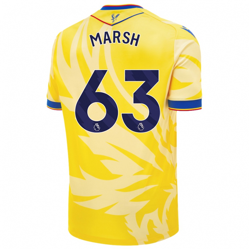 Kinder Zach Marsh #63 Gelb Auswärtstrikot Trikot 2024/25 T-Shirt Österreich