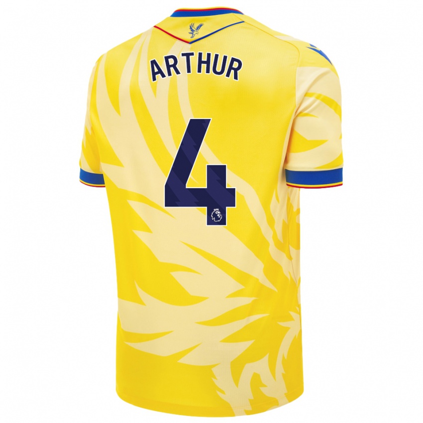 Kinder Chloe Arthur #4 Gelb Auswärtstrikot Trikot 2024/25 T-Shirt Österreich