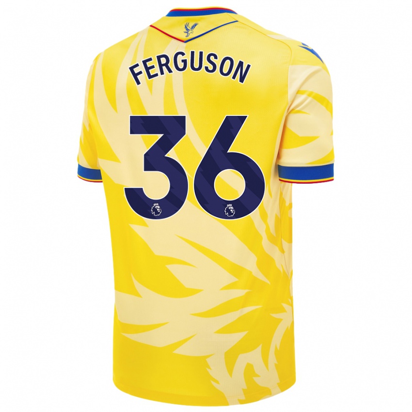 Kinder Nathan Ferguson #36 Gelb Auswärtstrikot Trikot 2024/25 T-Shirt Österreich