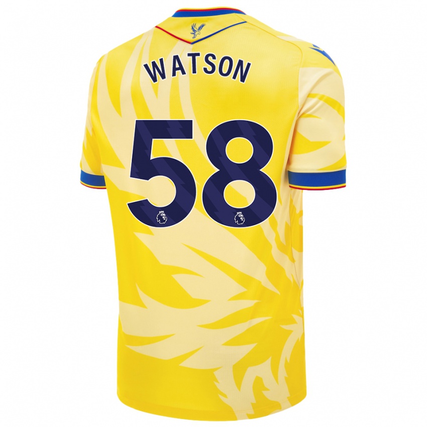 Kinder Noah Watson #58 Gelb Auswärtstrikot Trikot 2024/25 T-Shirt Österreich