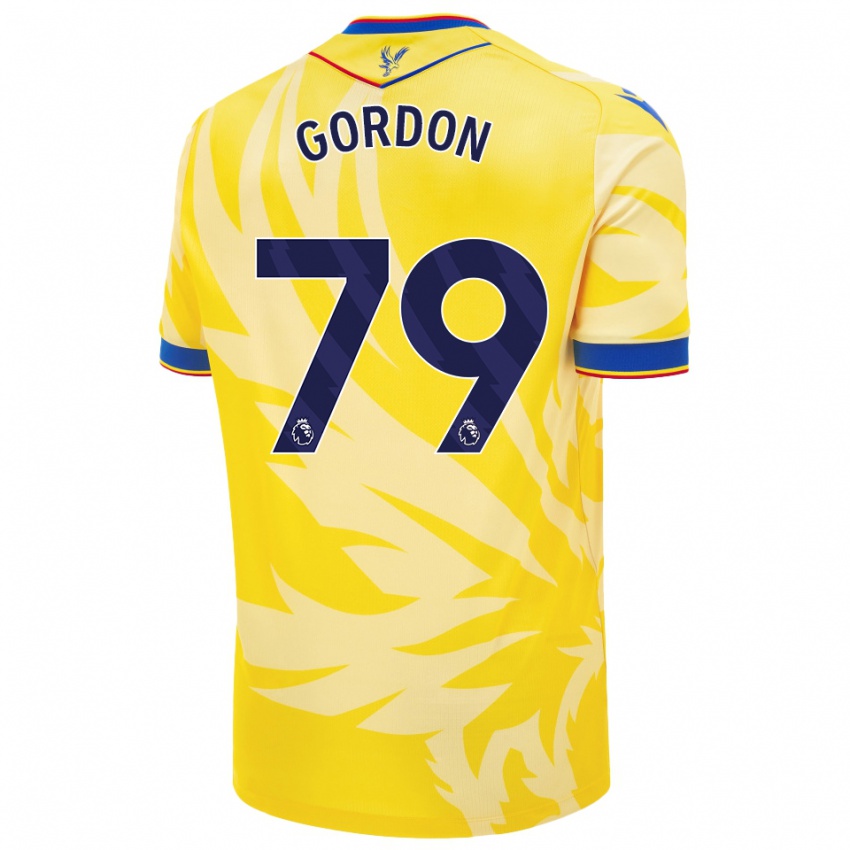 Kinder John-Kymani Gordon #79 Gelb Auswärtstrikot Trikot 2024/25 T-Shirt Österreich