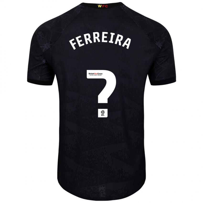 Kinder João Ferreira #0 Schwarz Weiß Auswärtstrikot Trikot 2024/25 T-Shirt Österreich