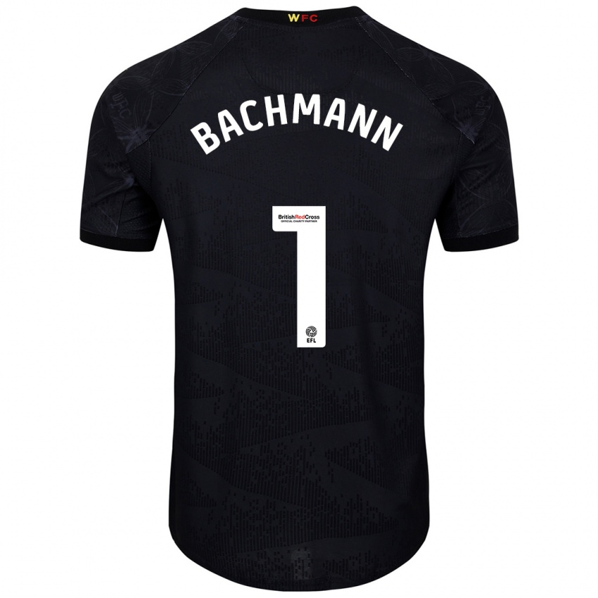 Kinder Daniel Bachmann #1 Schwarz Weiß Auswärtstrikot Trikot 2024/25 T-Shirt Österreich