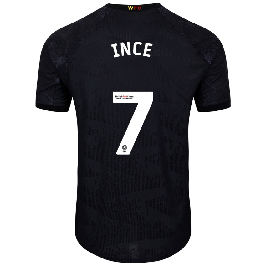 Kinder Tom Ince #7 Schwarz Weiß Auswärtstrikot Trikot 2024/25 T-Shirt Österreich