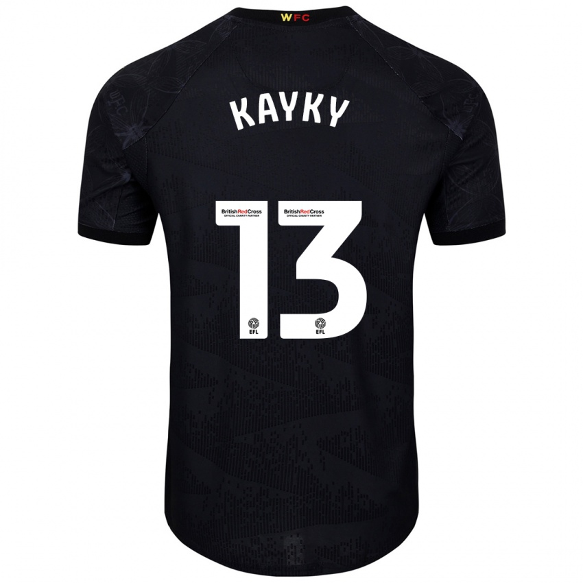 Kinder Kayky Almeida #13 Schwarz Weiß Auswärtstrikot Trikot 2024/25 T-Shirt Österreich