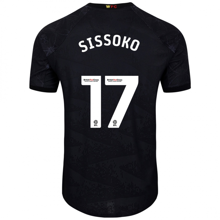 Kinder Moussa Sissoko #17 Schwarz Weiß Auswärtstrikot Trikot 2024/25 T-Shirt Österreich