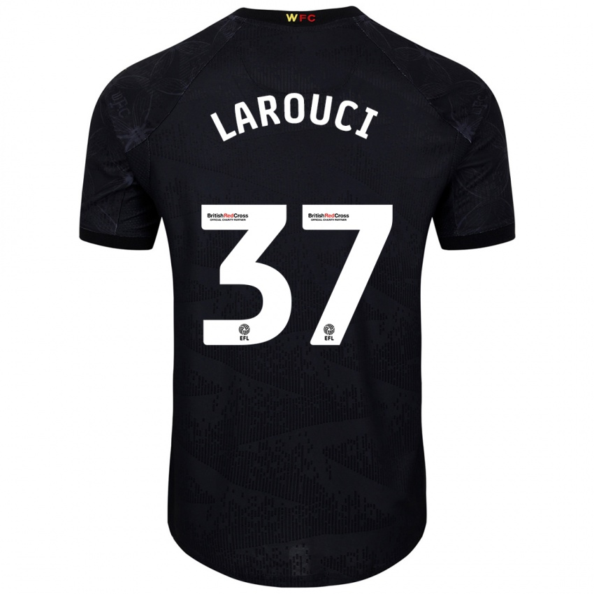 Kinder Yasser Larouci #37 Schwarz Weiß Auswärtstrikot Trikot 2024/25 T-Shirt Österreich