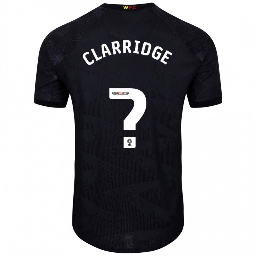 Kinder James Clarridge #0 Schwarz Weiß Auswärtstrikot Trikot 2024/25 T-Shirt Österreich