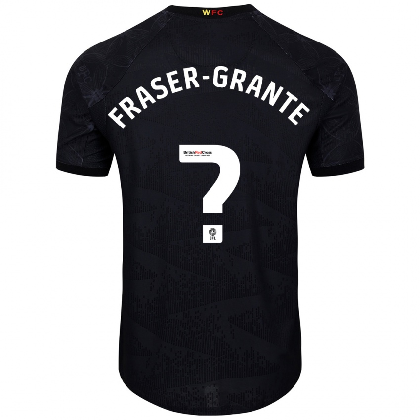 Kinder Zak Fraser-Grante #0 Schwarz Weiß Auswärtstrikot Trikot 2024/25 T-Shirt Österreich