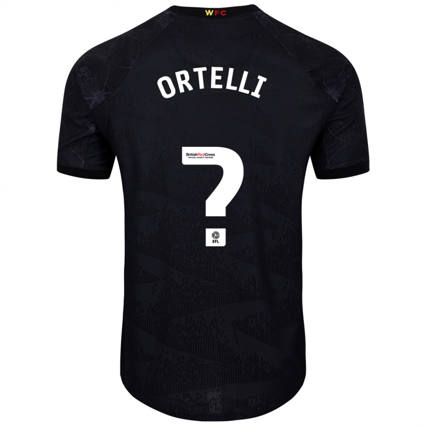 Kinder Gabriel Ortelli #0 Schwarz Weiß Auswärtstrikot Trikot 2024/25 T-Shirt Österreich