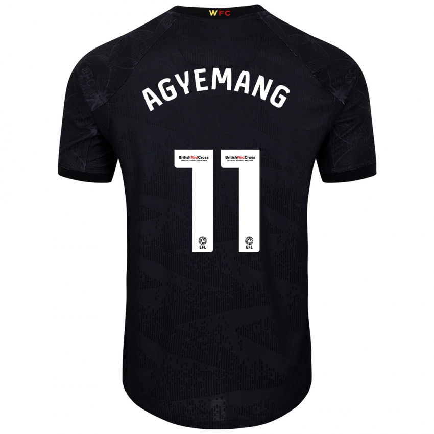 Kinder Michelle Agyemang #11 Schwarz Weiß Auswärtstrikot Trikot 2024/25 T-Shirt Österreich