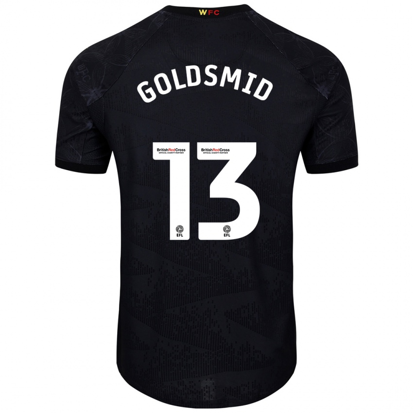 Kinder Jacqui Goldsmid #13 Schwarz Weiß Auswärtstrikot Trikot 2024/25 T-Shirt Österreich