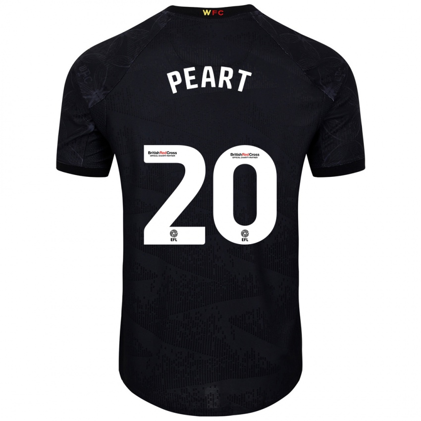 Kinder Kalani Peart #20 Schwarz Weiß Auswärtstrikot Trikot 2024/25 T-Shirt Österreich