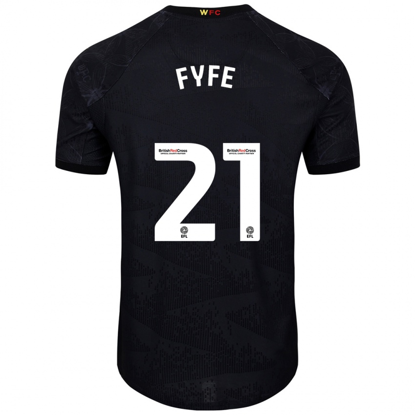 Kinder Flo Fyfe #21 Schwarz Weiß Auswärtstrikot Trikot 2024/25 T-Shirt Österreich